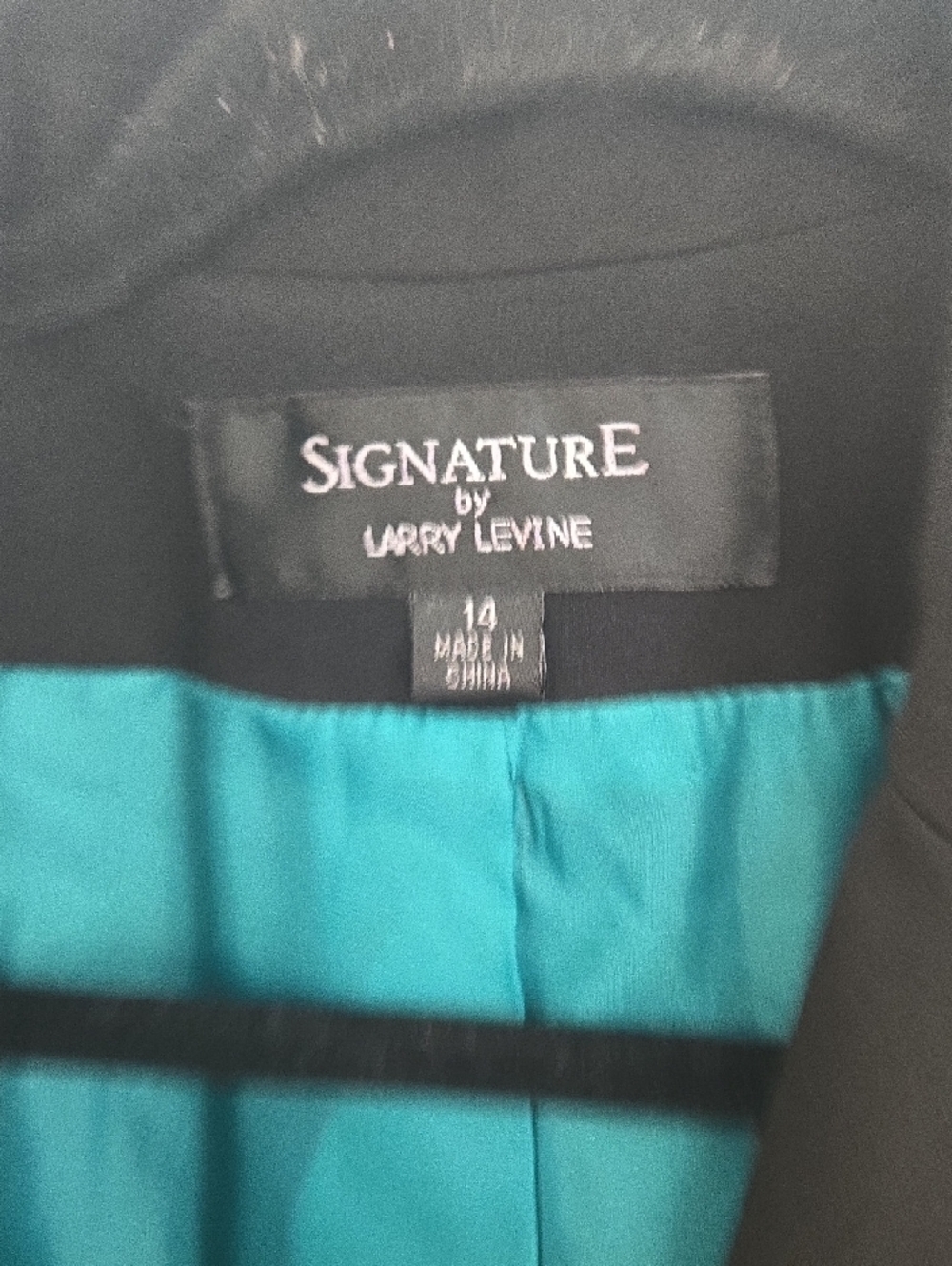 Signature by Larry Levine Black Long Single-Breasted Trench Coat In EUC - Picture 5 of 9